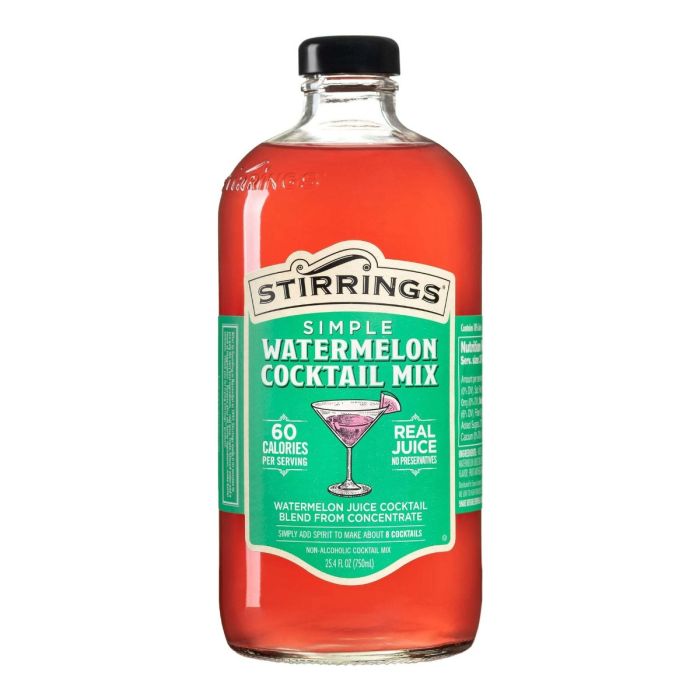 STIRRINGS: Watermelon Cocktail Mix, 750 ml