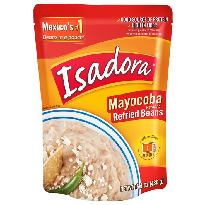 ISADORA: Mayocoba Peruano Refried Beans, 15.2 oz