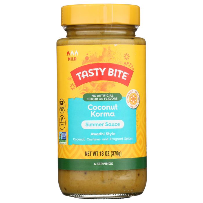 TASTY BITE: Coconut Korma Simmer Sauce, 13 oz