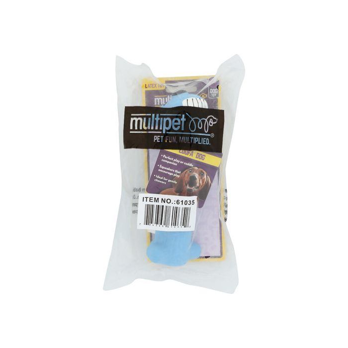 MULTIPET: Toy Dog Loofa Latex Random Color, 1 ea