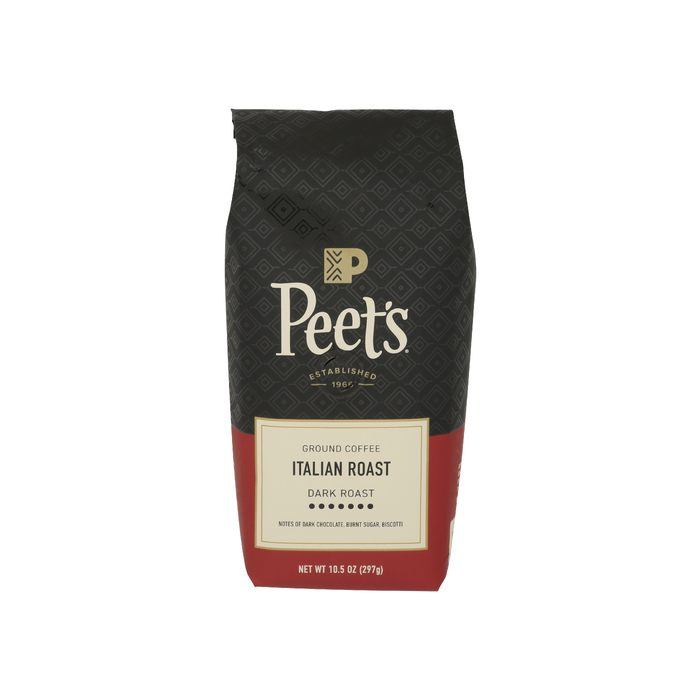 PEETS COFFEE: Italian Ground Roast Coffee Dark Roast, 10.5 oz 