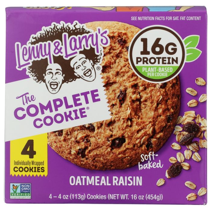 LENNY & LARRY'S: Soft Baked Oatmeal Raisin Protein Cookie 4count, 16 oz
