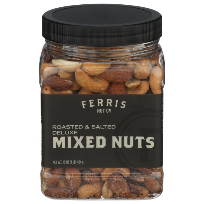 FERRIS NUT CO: Roasted And Salted Deluxe Mixed Nuts, 16 oz