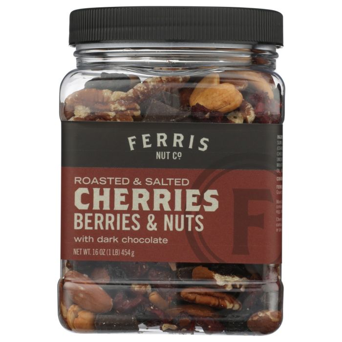 FERRIS: Roasted Salted Cherries Berries And Nuts With Dark Chocolate, 16 oz