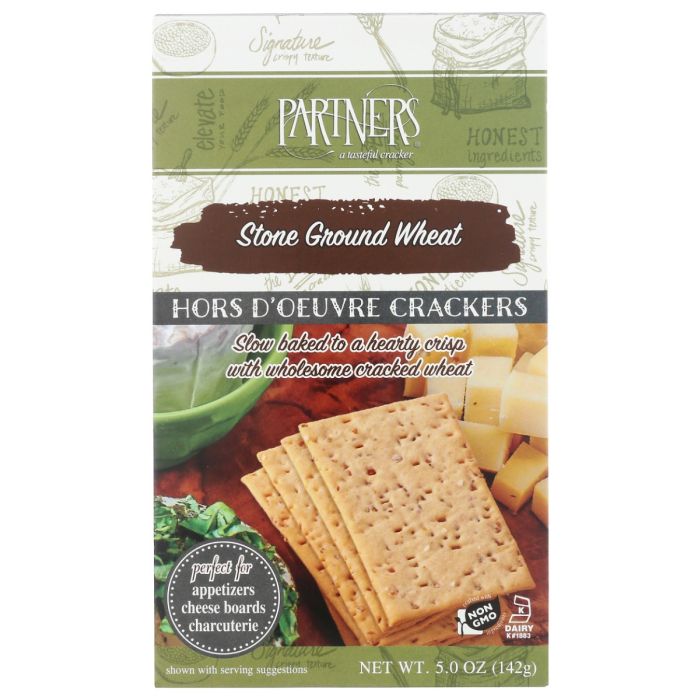 PARTNERS: Stone Ground Wheat Hors d'Oeuvre Crackers, 5 oz