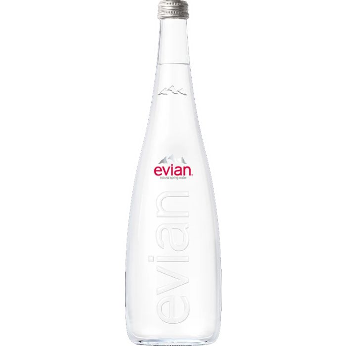 EVIAN: Water Spring Glass, 750 ml