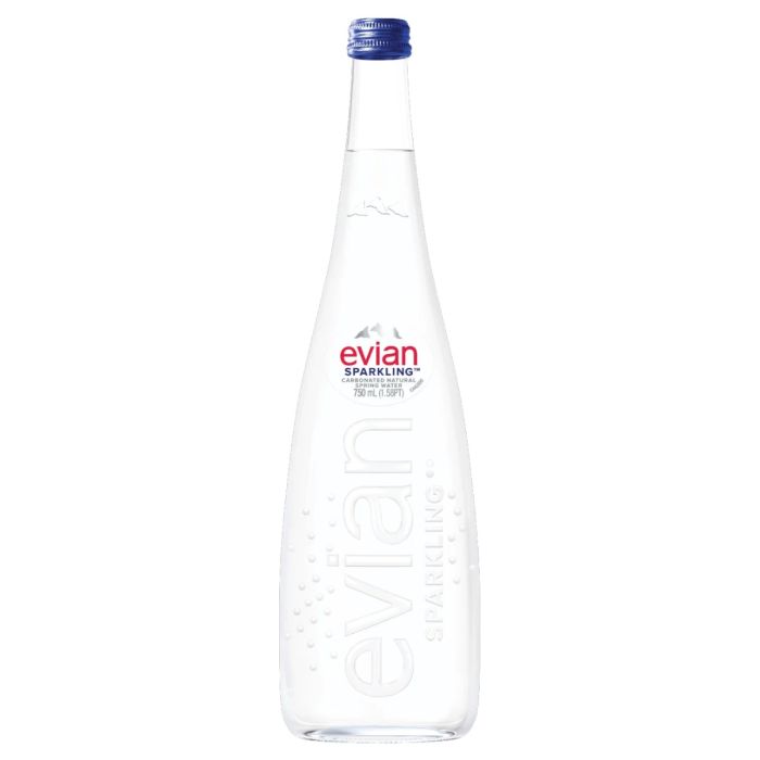 EVIAN: Water Sparkling Glass, 750 ml