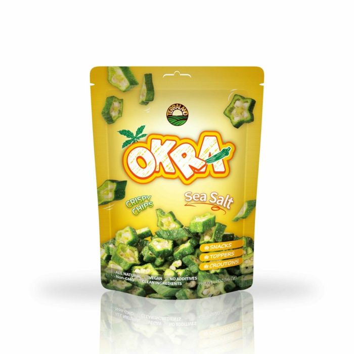 TERRALAND: Okra Sea Salt Chips, 2 oz