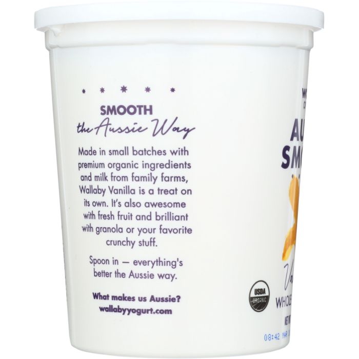WALLABY: Organic Vanilla Blended Lowfat Yogurt, 32 oz