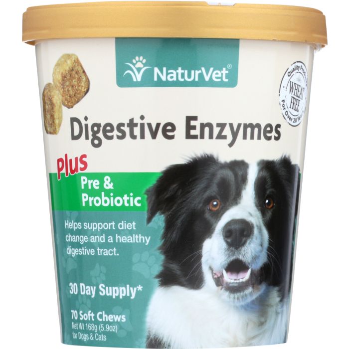NATURVET: Digestive Enzymes Soft Chew, 70 tb
