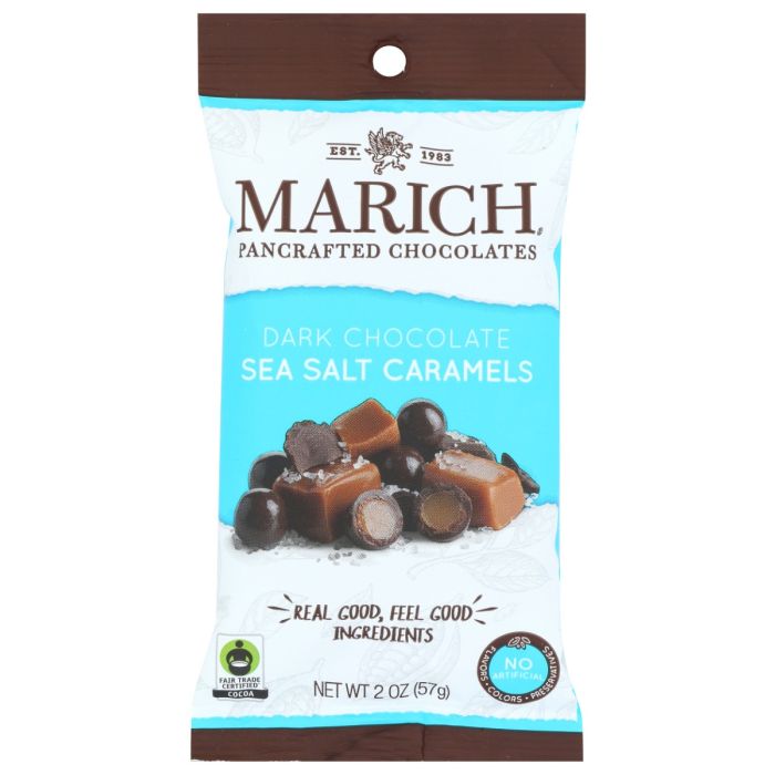 MARICH: Dark Chocolate Sea Salt Caramels, 2.1 oz