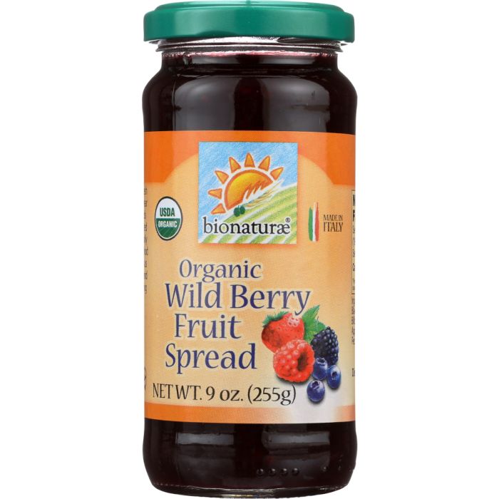 BIONATURAE: Organic Wild Berry Fruit Spread, 9 oz