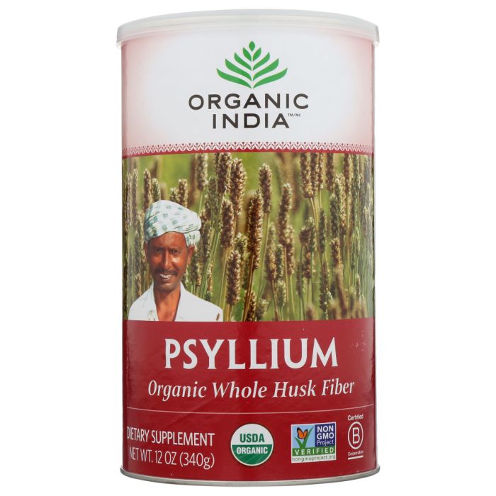 ORGANIC INDIA: Psyllium Organic Whole Husk Fiber, 12 oz