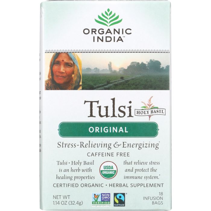 ORGANIC INDIA: Original Tulsi Tea, 18 Tea Bags, 1.14 oz