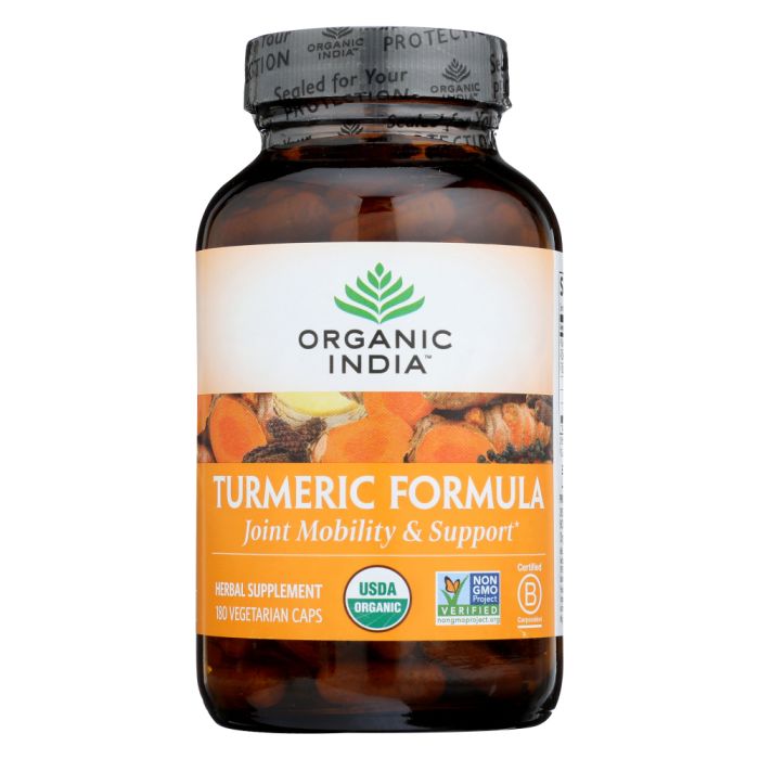 ORGANIC INDIA: Turmeric Formula, 180 Vegetarian Capsules