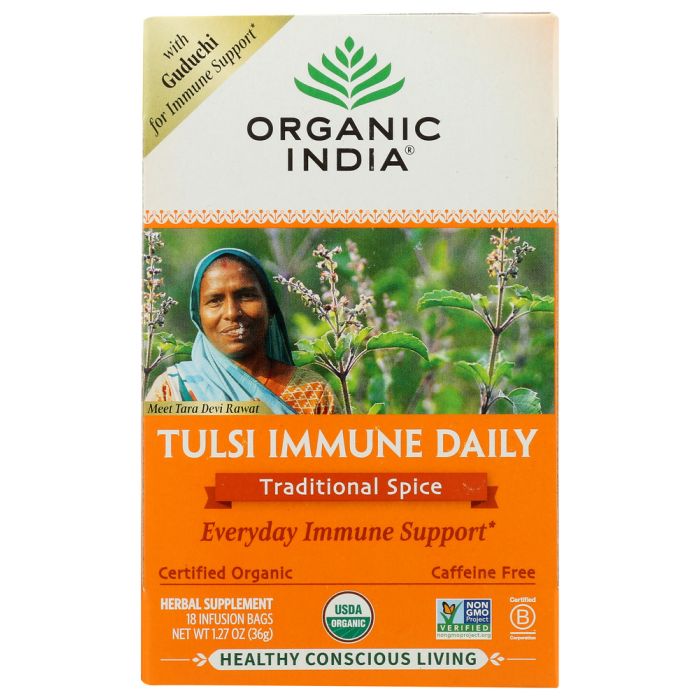 ORGANIC INDIA: Tulsi Immune Daily Tea, 18 bg
