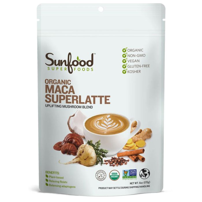 SUNFOOD SUPERFOODS: Organic Maca Superlatte, 6 oz