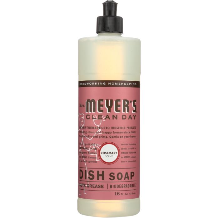 MRS. MEYER'S: Clean Day Liquid Dish Soap Rosemary Scent, 16 Oz