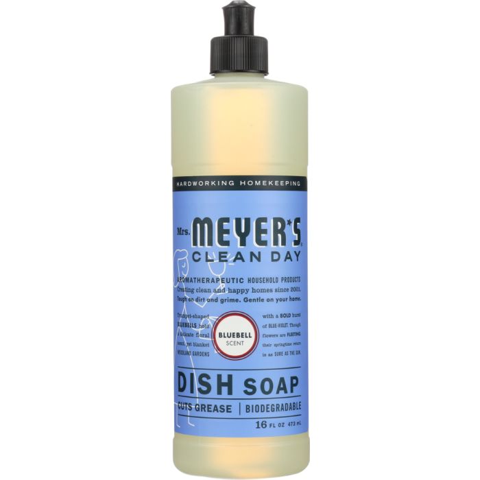 MRS. MEYER'S CLEAN DAY: Dish Soap Bluebell Scent, 16 oz