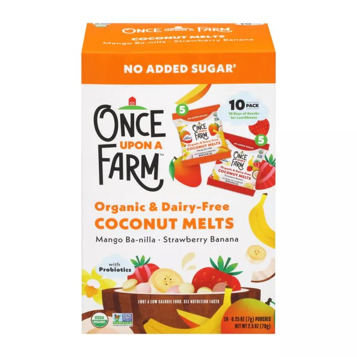 ONCE UPON A FARM: Coconut Melts Variety Pack Baby Snack 10pc, 2.5 oz