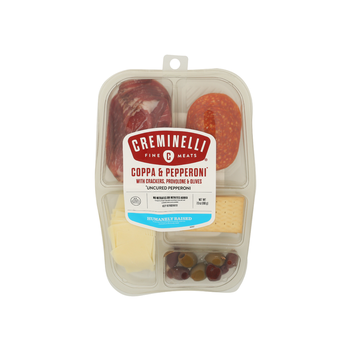 CREMINELLI FINE MEATS: Copa And Pepperoni Crackers Tray, 7 oz