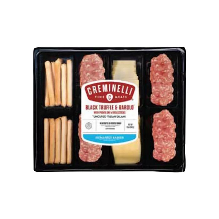 CREMINELLI: Black Truffle & Barolo Salami with Provolone Cheese Breadsticks Tray, 12 oz