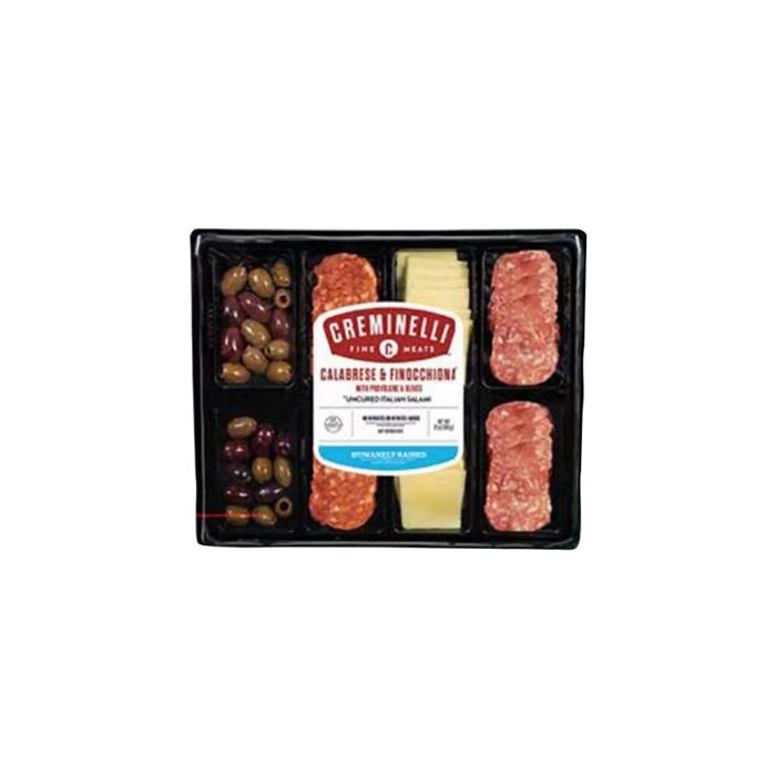 CREMINELLI: Calabrese & Finocchiona Salami with Provolone Olive Tray, 12 oz