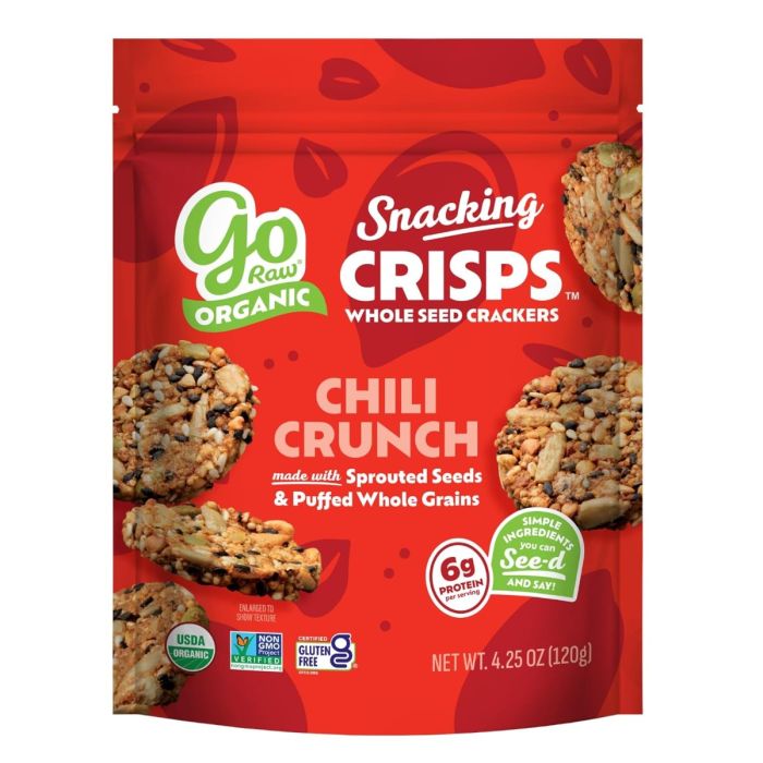 GO RAW: Chili Crunch Organic Snacking Crisps, 4.25 oz