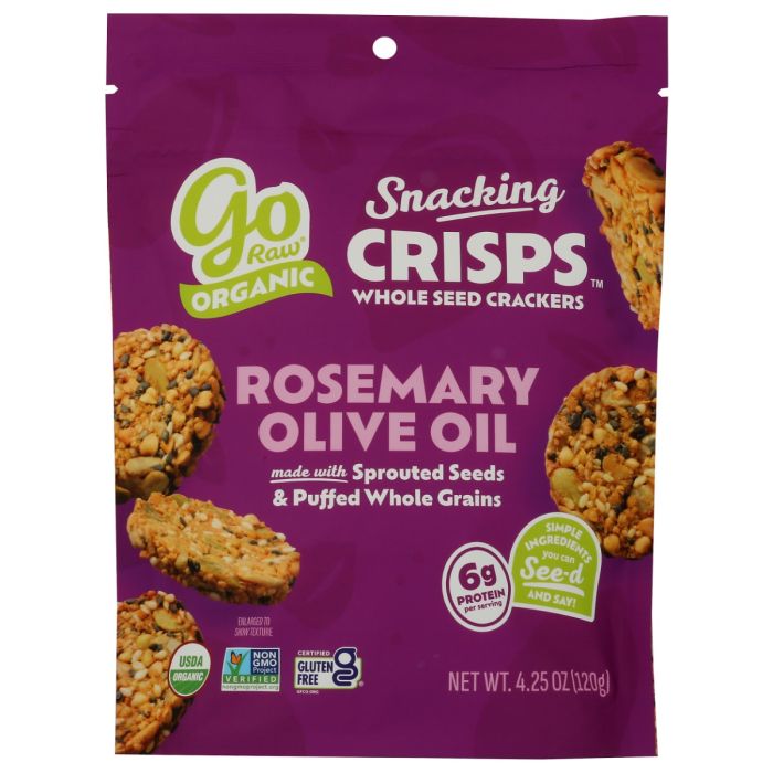 GO RAW: Rosemary Olive Oil Organic Snacking Crisps, 4.25 oz