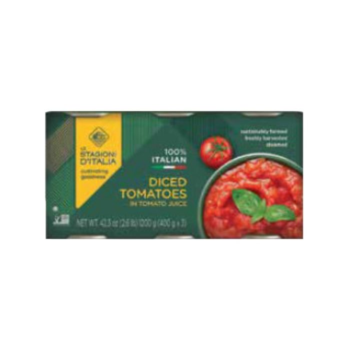 LE STAGIONI D'ITALIA: Italian Diced Tomatoes 3pk, 42.3 oz