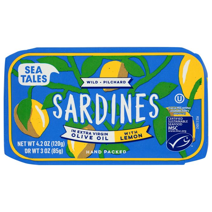 SEA TALES: Sardines Oo Lemon, 4.2 oz