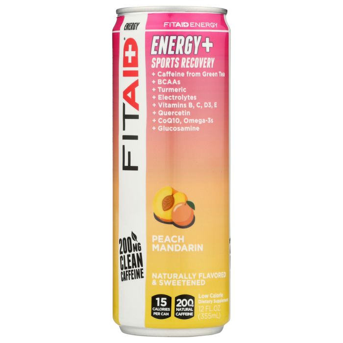 LIFEAID BEVERAGE: Fitaid Energy Peach Mandarin, 12 fo