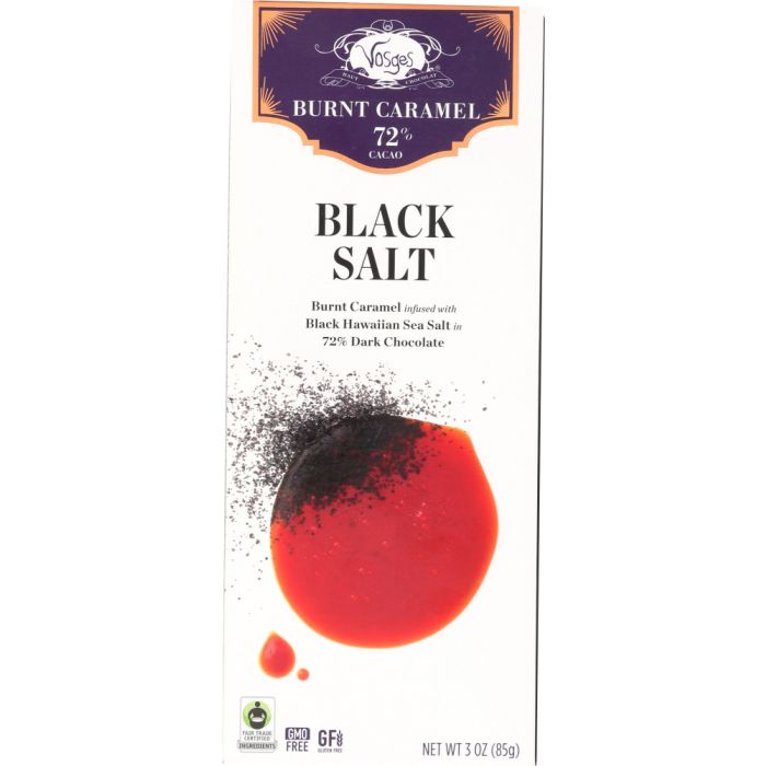 VOSGES HAUT: Black Salt Caramel Exotic Chocolate Bar, 3 oz