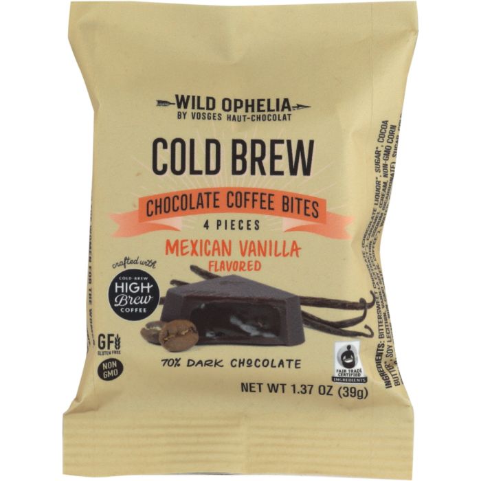 WILD OPHELIA: Bites Cold Brew Mexican Vanilla 4 Piece, 1.37 oz