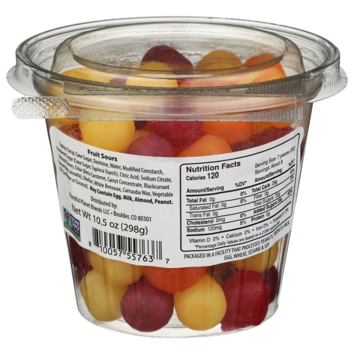NO LABEL: Assorted Fruit Sours Cup Non Gmo, 10.5 oz