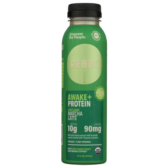 REBBL INC: Awake+ Protein Lion’s Mane Matcha Latte, 12 fo