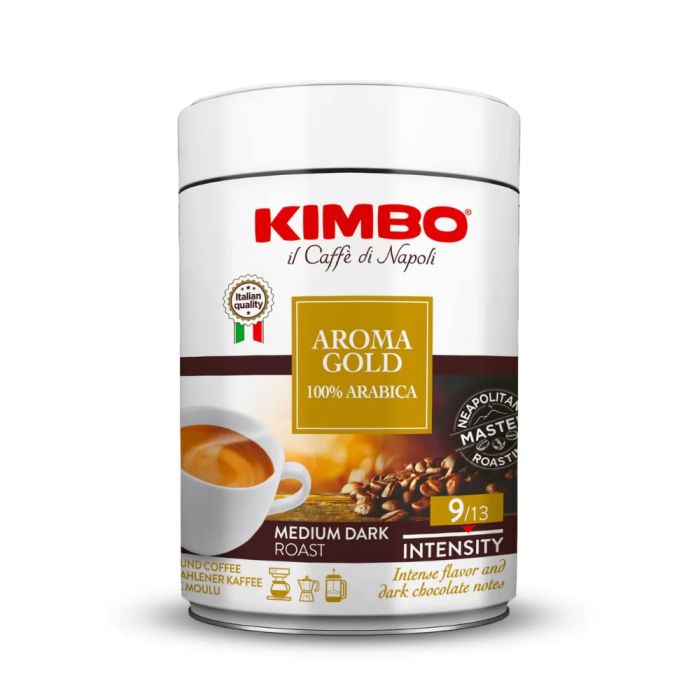 KIMBO: Aroma Gold Ground Coffee, 8.8 oz