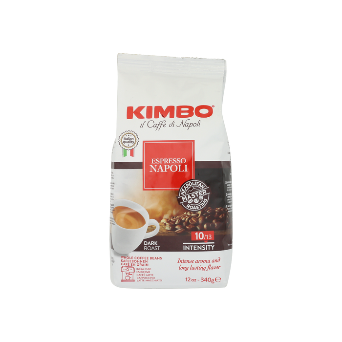 KIMBO: Espresso Napoli Whole Bean Coffee, 12 oz