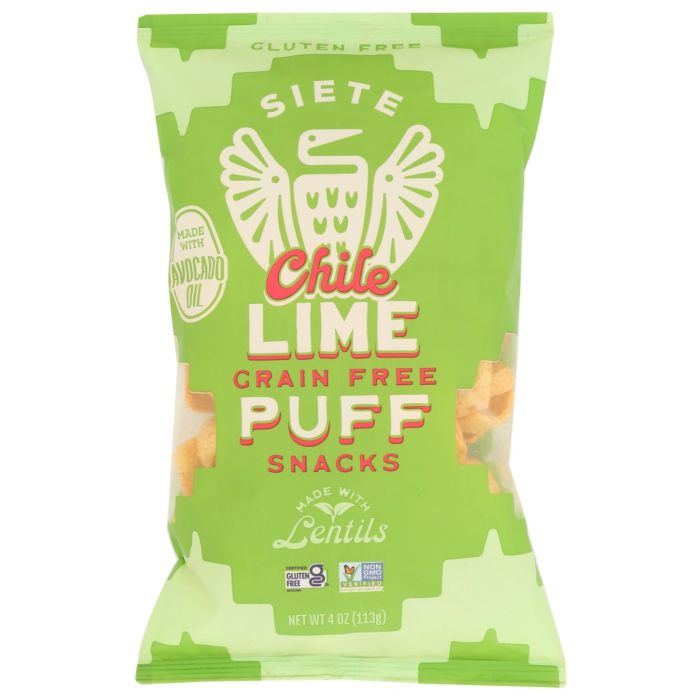 SIETE: Chile Lime Puff Snacks, 4 oz