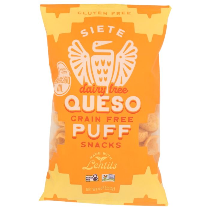 SIETE: Queso Puff Snacks, 4 oz