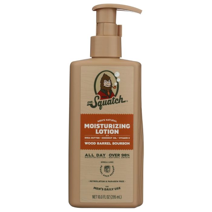 DR SQUATCH: Wood Barrel Bourbon Moisturizing Lotion, 10 fo