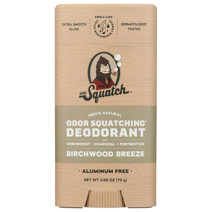 DR SQUATCH: Birchwood Breeze Deodorant, 2.65 oz