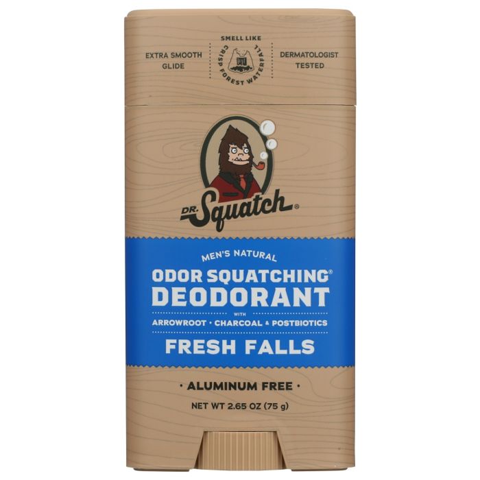 DR SQUATCH: Odor Squatching Deodorant Stick Fresh Falls, 2.65 oz