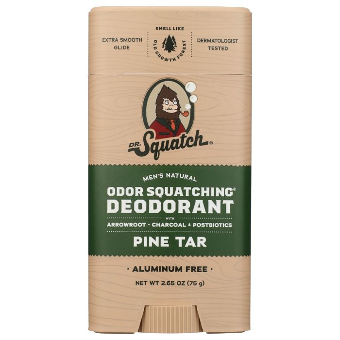 DR SQUATCH: Odor Squatching Pine Tar Stick Deodorant, 2.65 oz