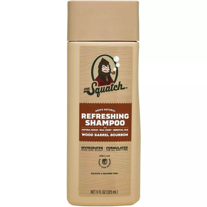 DR SQUATCH: Wood Barrel Bourbon Shampoo, 11 fo