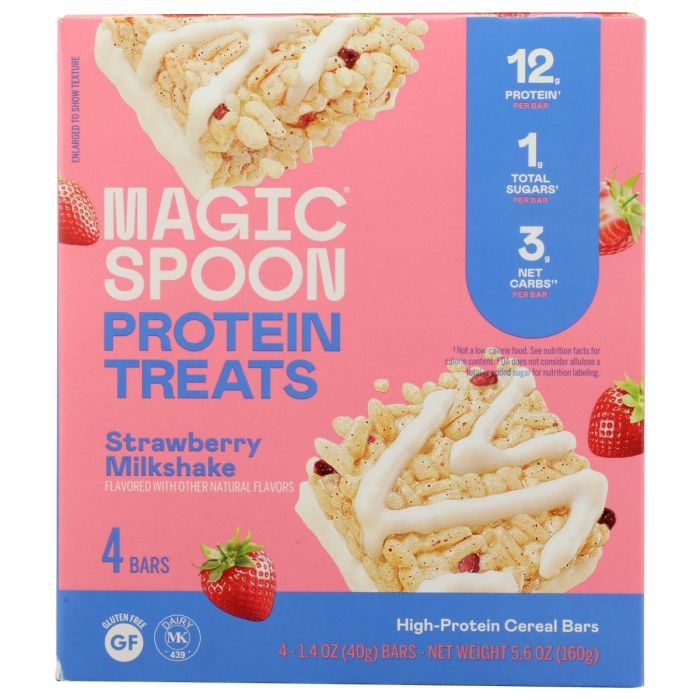 MAGIC SPOON: Strawberry Milkshake Protein Treats 4ct, 5.6 oz