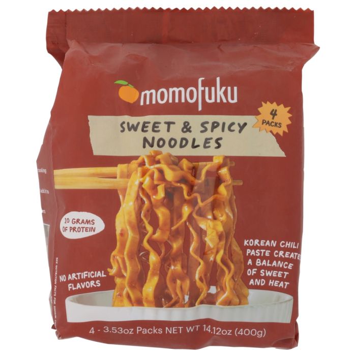 MOMOFUKU: Sweet and Spicy Ramen Noodles 4Pack, 14.12 oz