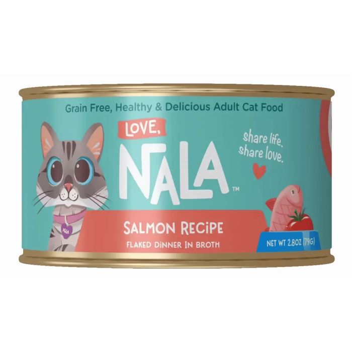 LOVE, NALA: Salmon Flaked Recipe Dinner In Broth Adult Cat Food, 2.8 oz