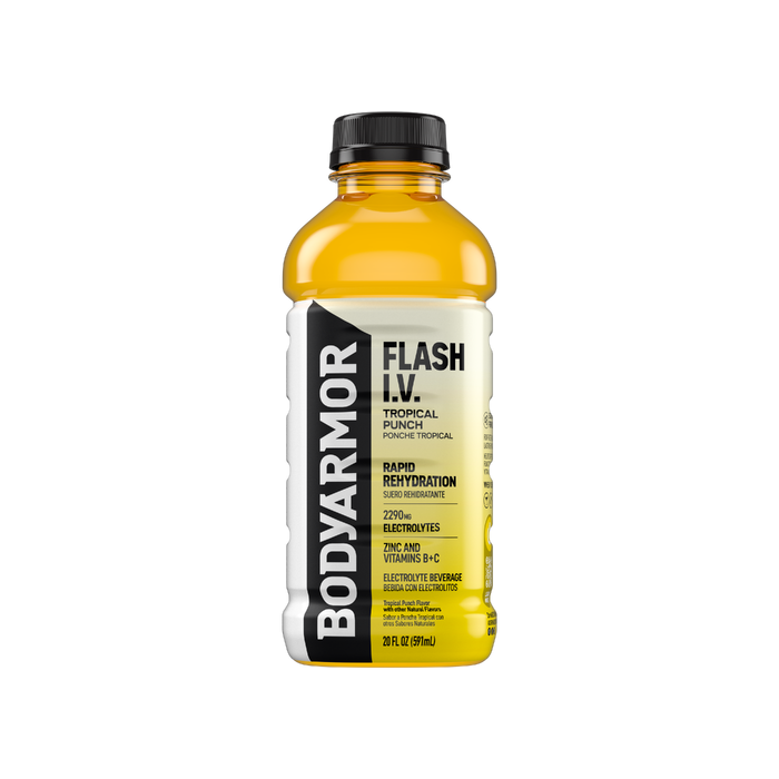 BODY ARMOR: Flash I.V. Tropical Punch Electrolyte Beverage, 20 fo