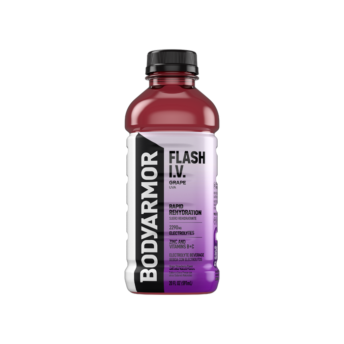 BODY ARMOR: Flash I.V. Grape Electrolyte Beverage, 20 fo